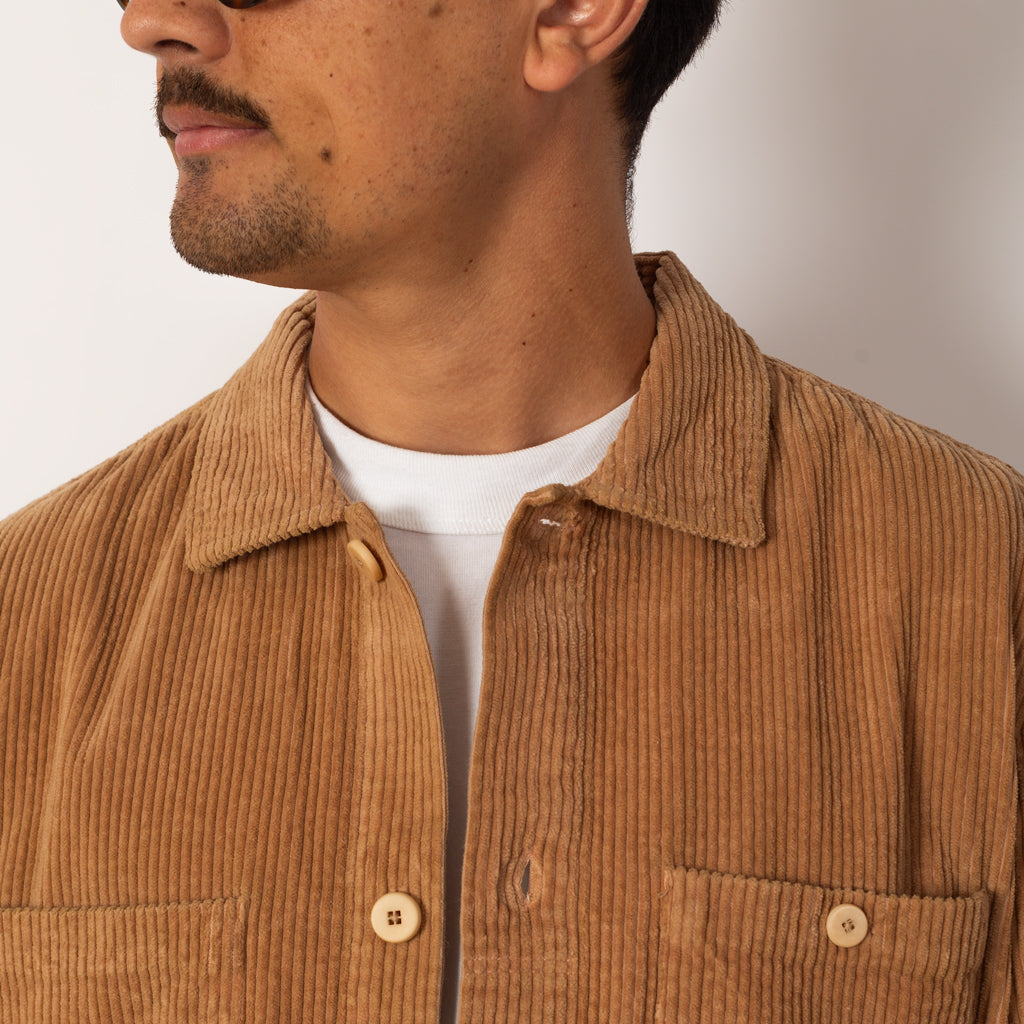 Patch Overshirt - Mink Chunky Cord