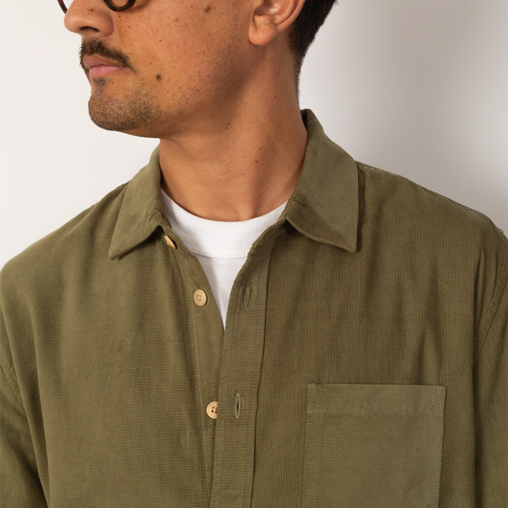 Direction Baby Cord Shirt - Olive