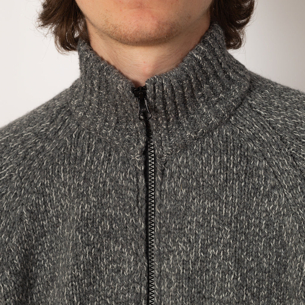 Full Zip Knit - Grey - V0M6B