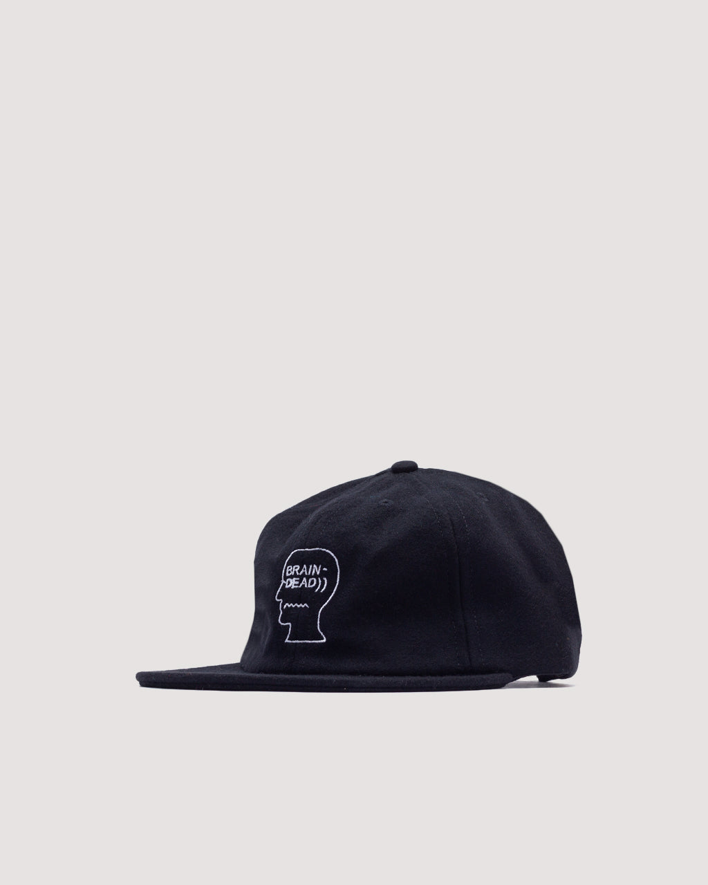 FLANNEL CLASSIC LOGOHEAD 6 PANEL HAT - Black | Brain Dead | Peggs
