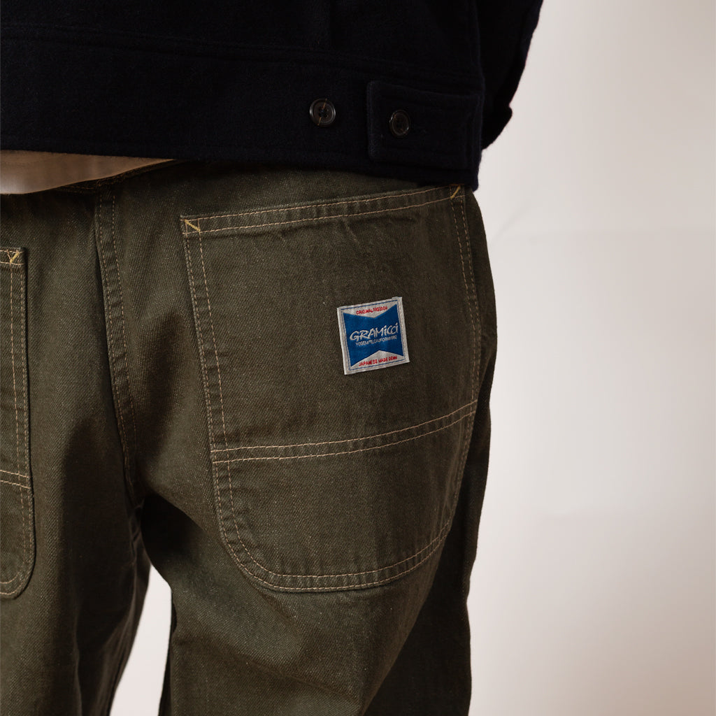 Japanese Slub Denim Pant - Dark Sage