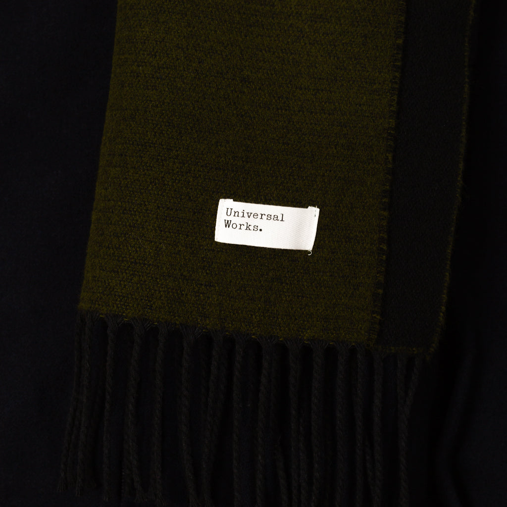 Double Faced Scarf - Green Black
