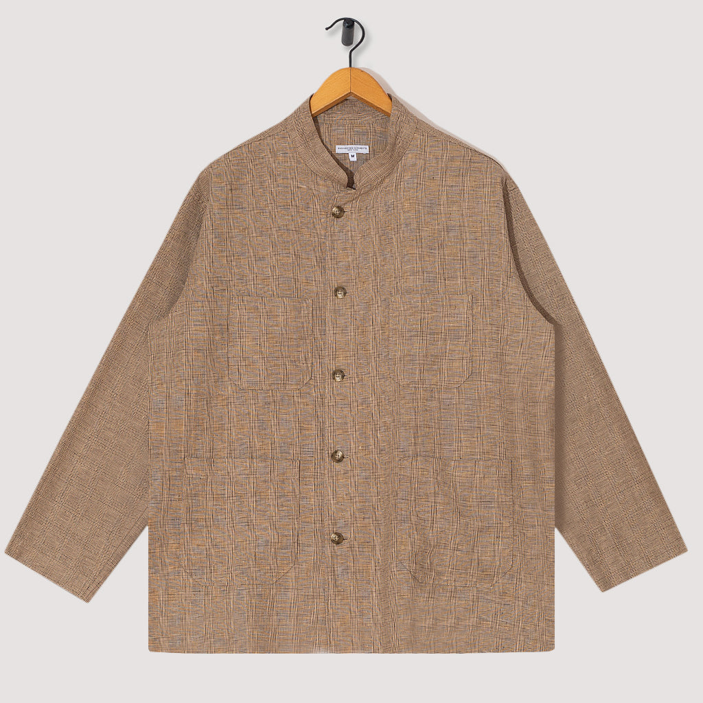 Dayton Shirt - Beige Linen Plaid