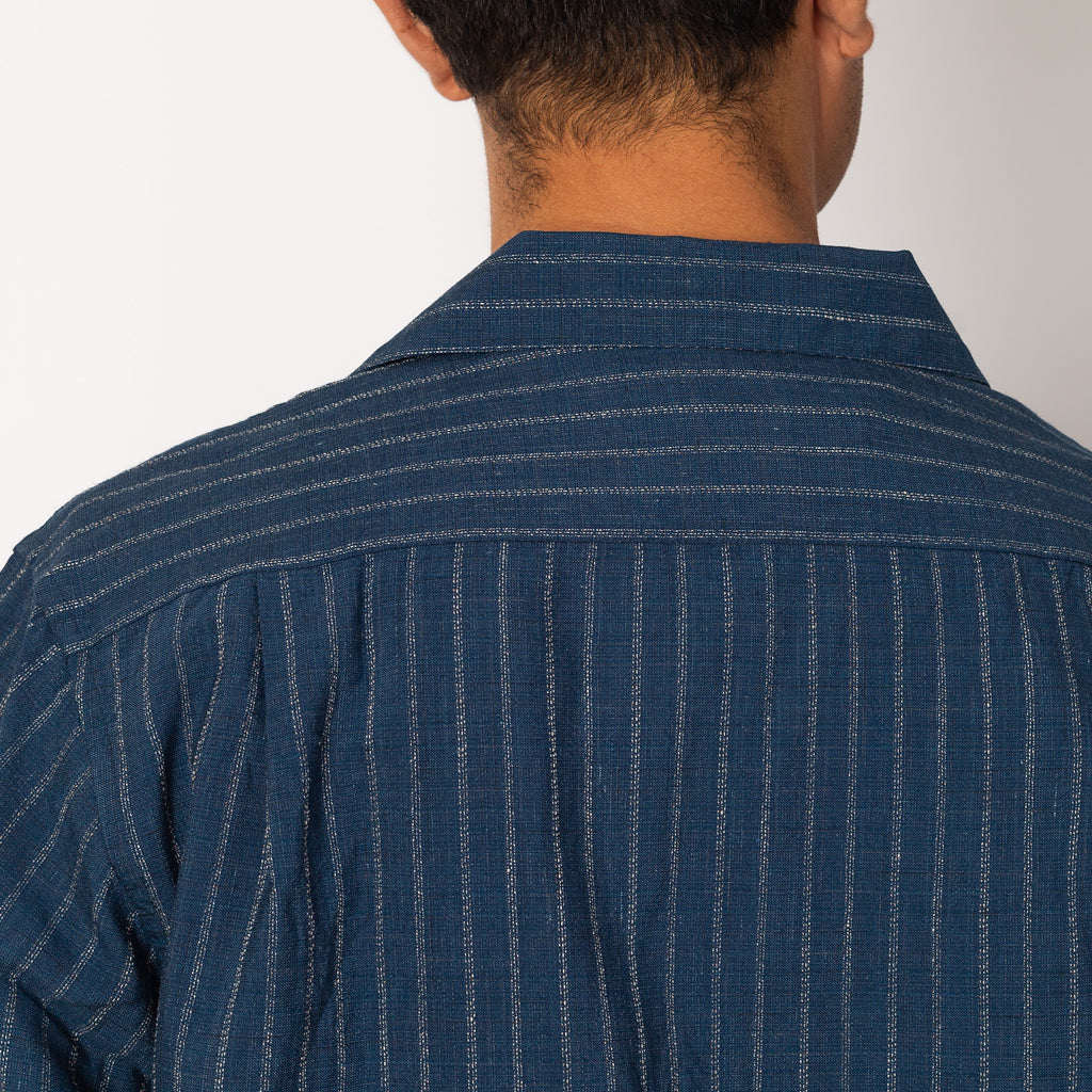 Keesey Shirt Stripes L/S - Navy