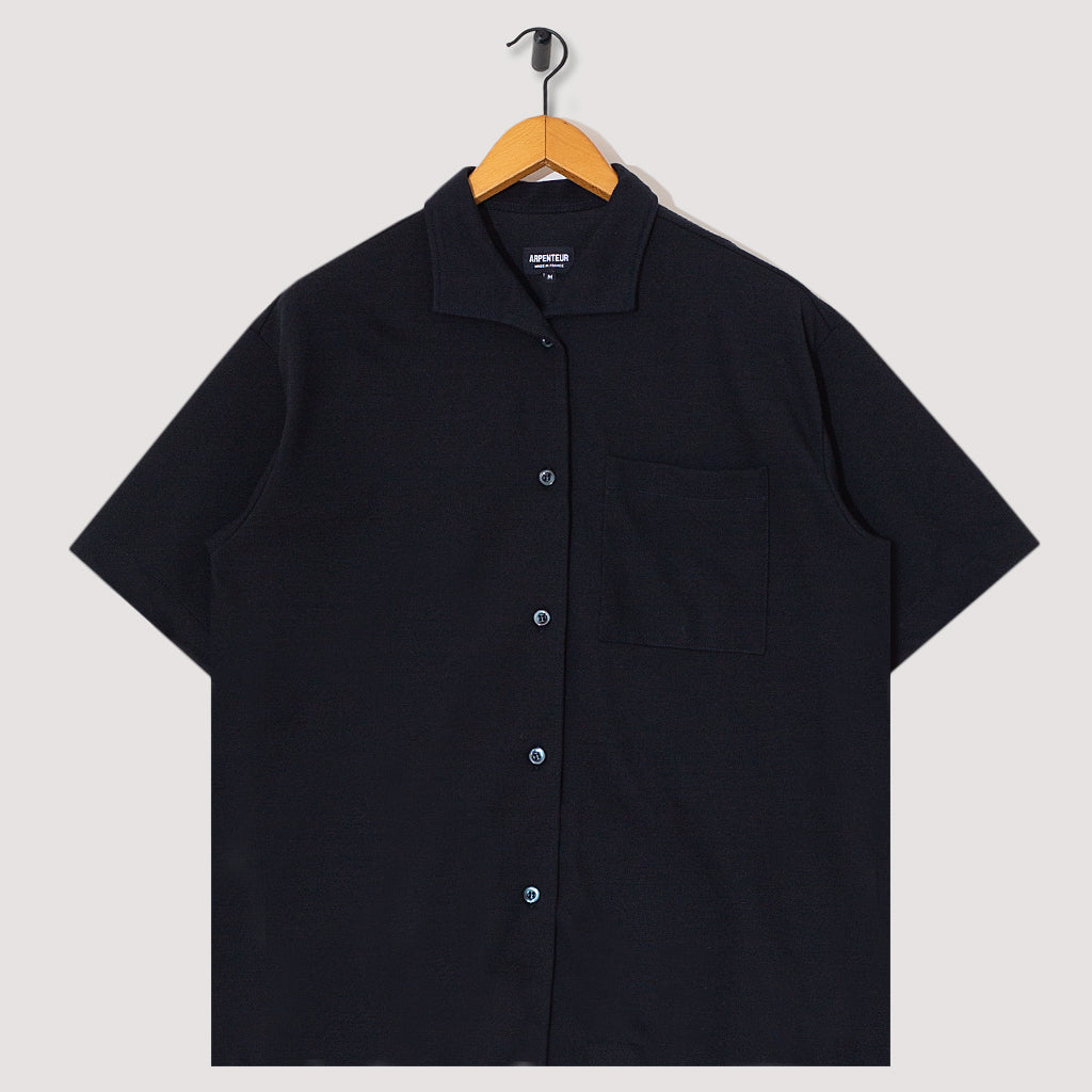 Coral Wide Collar Shirt - Midnight