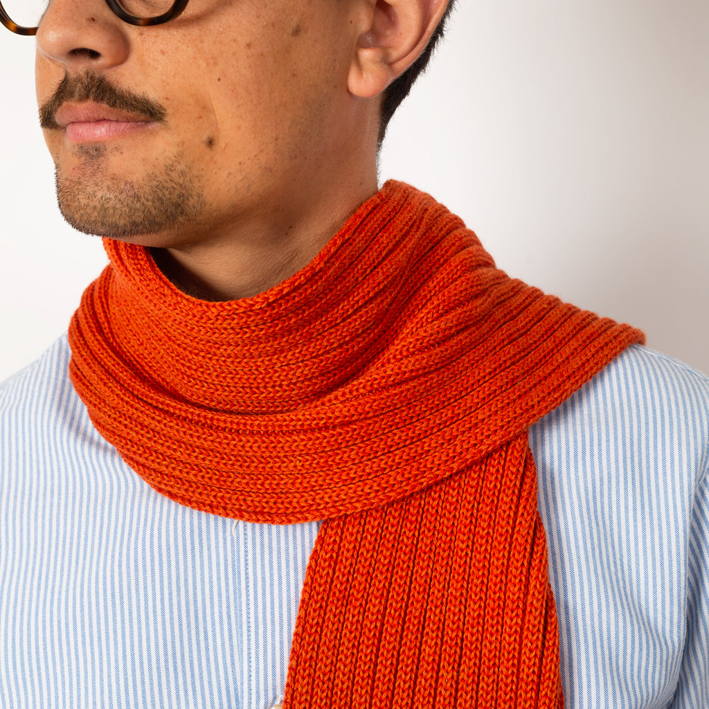 Rib Scarf - Orange