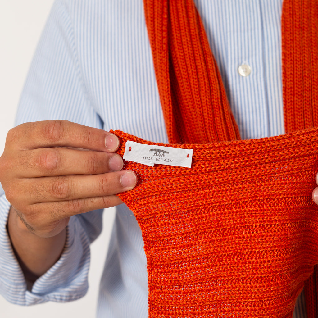 Rib Scarf - Orange