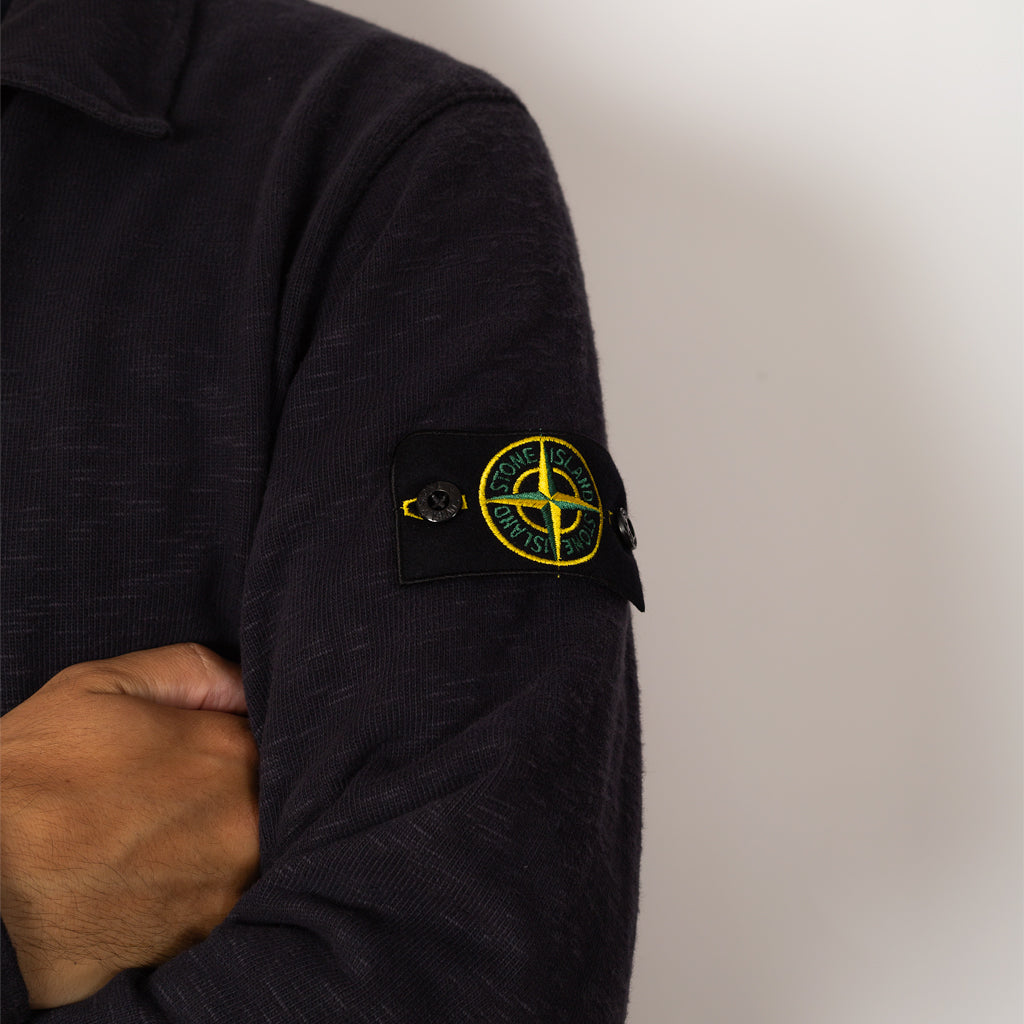 One Button Polo - Ink - V0026