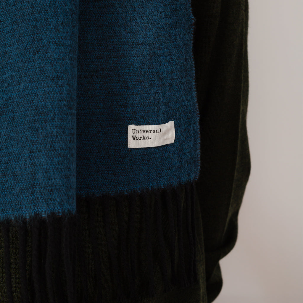 Double Faced Scarf - Blue Brown