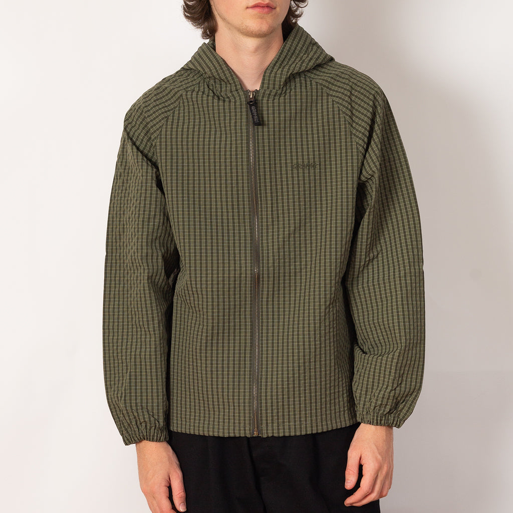 Northside Plaid Hooded Jacket - Olive