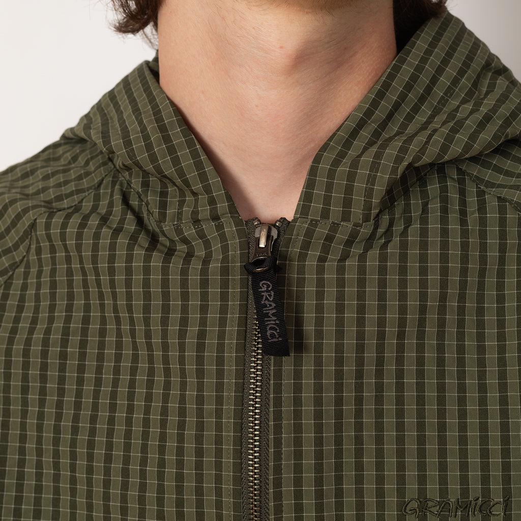 Northside Plaid Hooded Jacket - Olive