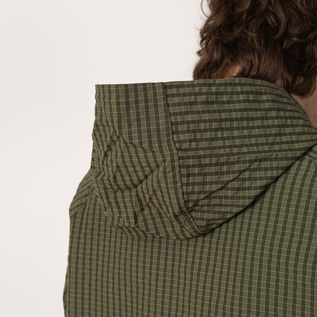 Northside Plaid Hooded Jacket - Olive
