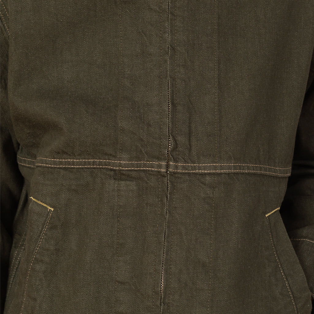 Japanese Slub Denim Jacket - Dark Sage
