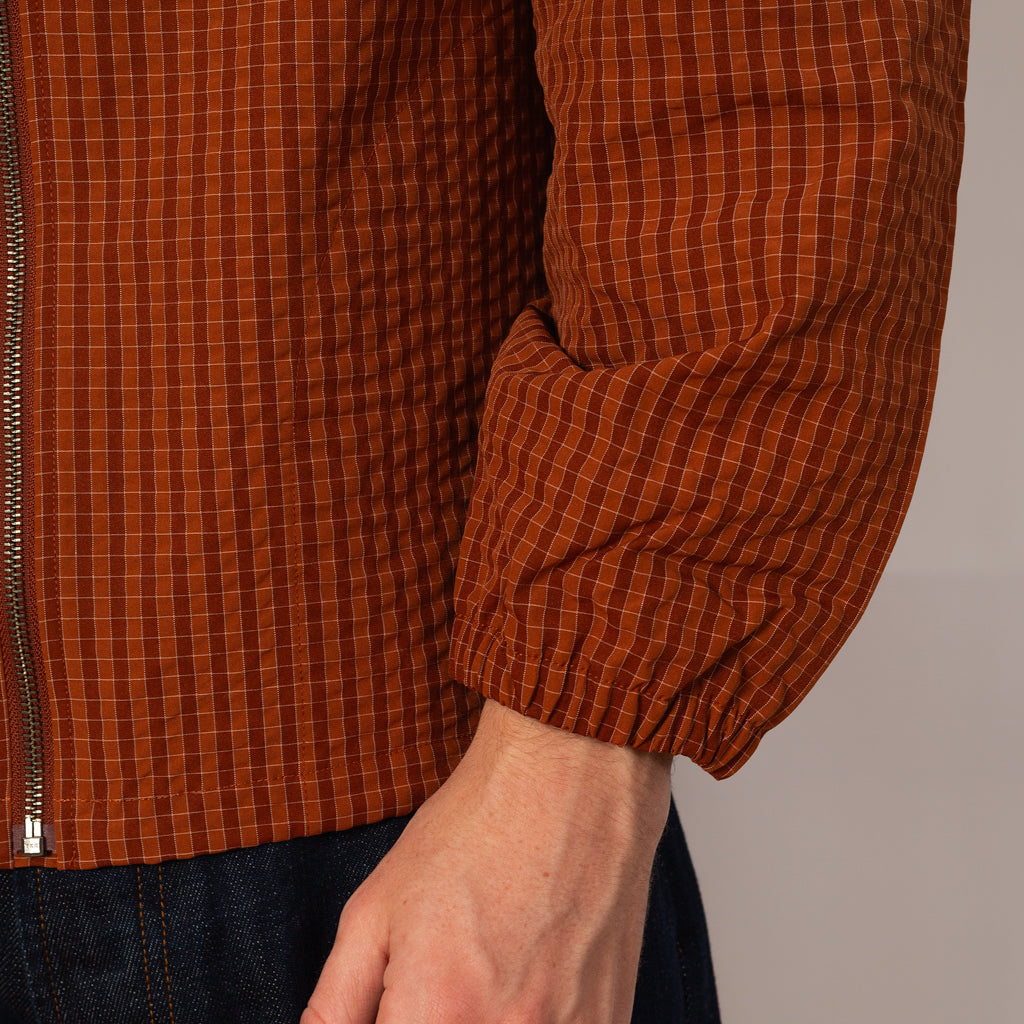 Northside Plaid Hooded Jacket - Brick