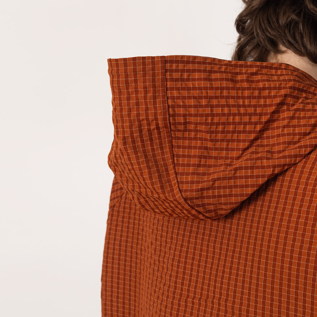 Northside Plaid Hooded Jacket - Brick