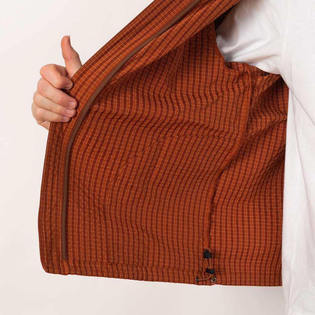 Northside Plaid Hooded Jacket - Brick