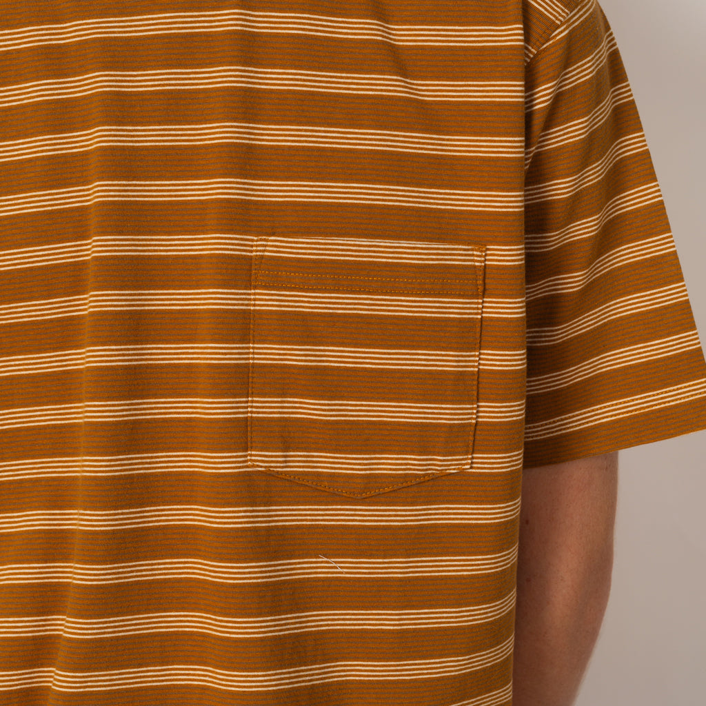 Pocket Tee Pin Stripe - Light Brown