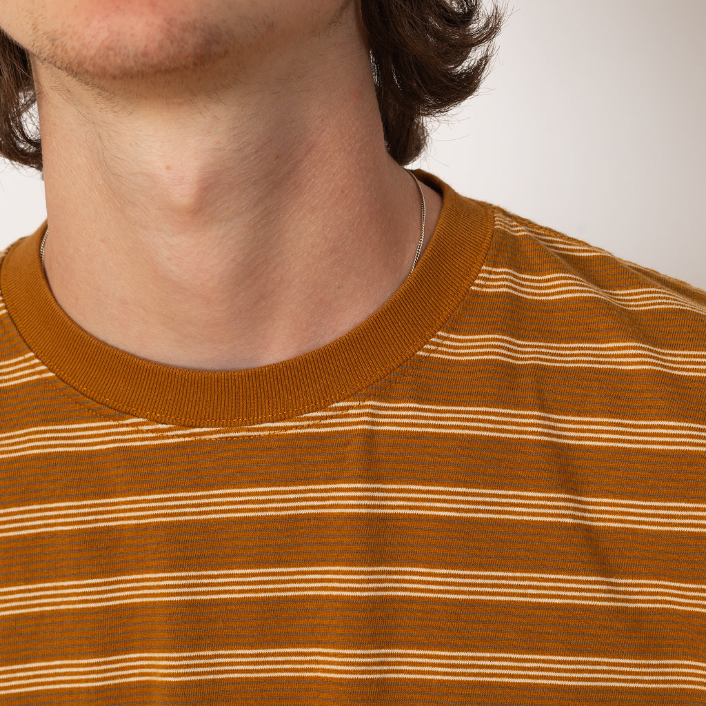 Pocket Tee Pin Stripe - Light Brown