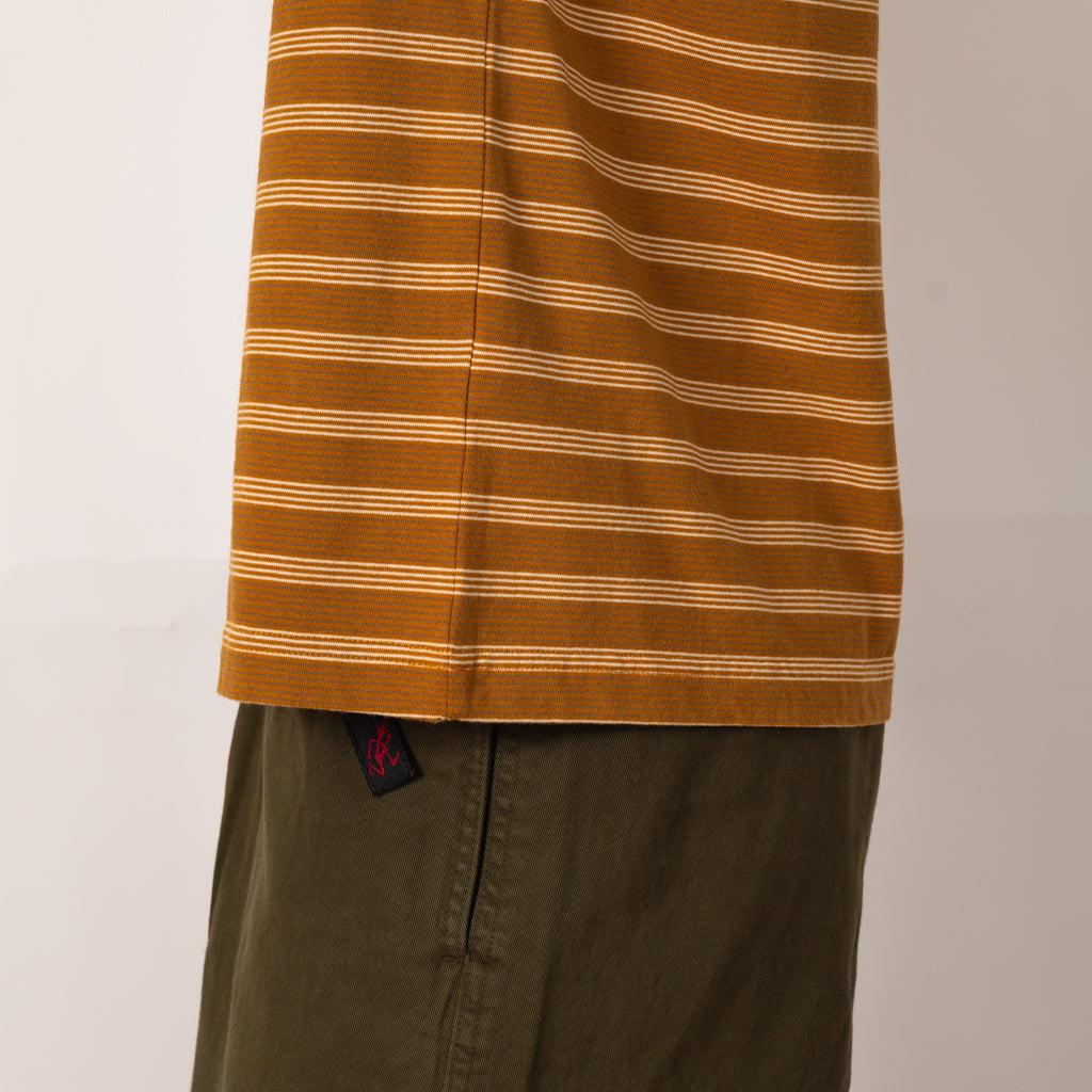 Pocket Tee Pin Stripe - Light Brown