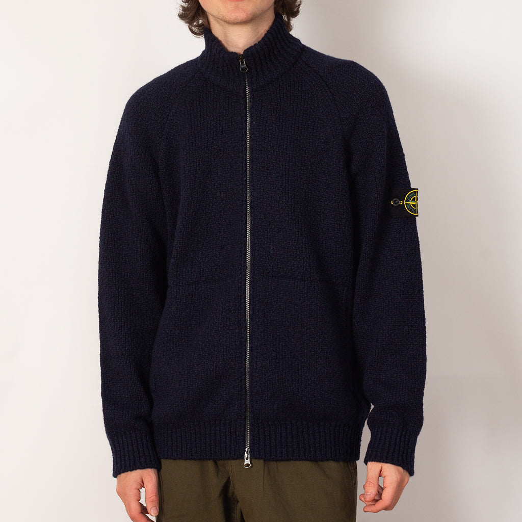 Full Zip Knit - Navy - V0020