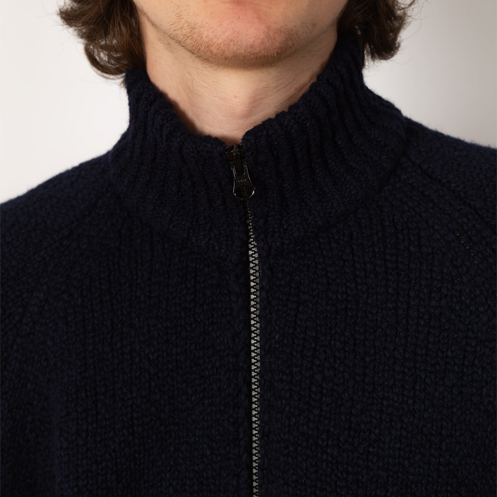 Full Zip Knit - Navy - V0020