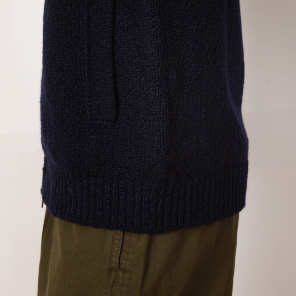 Full Zip Knit - Navy - V0020