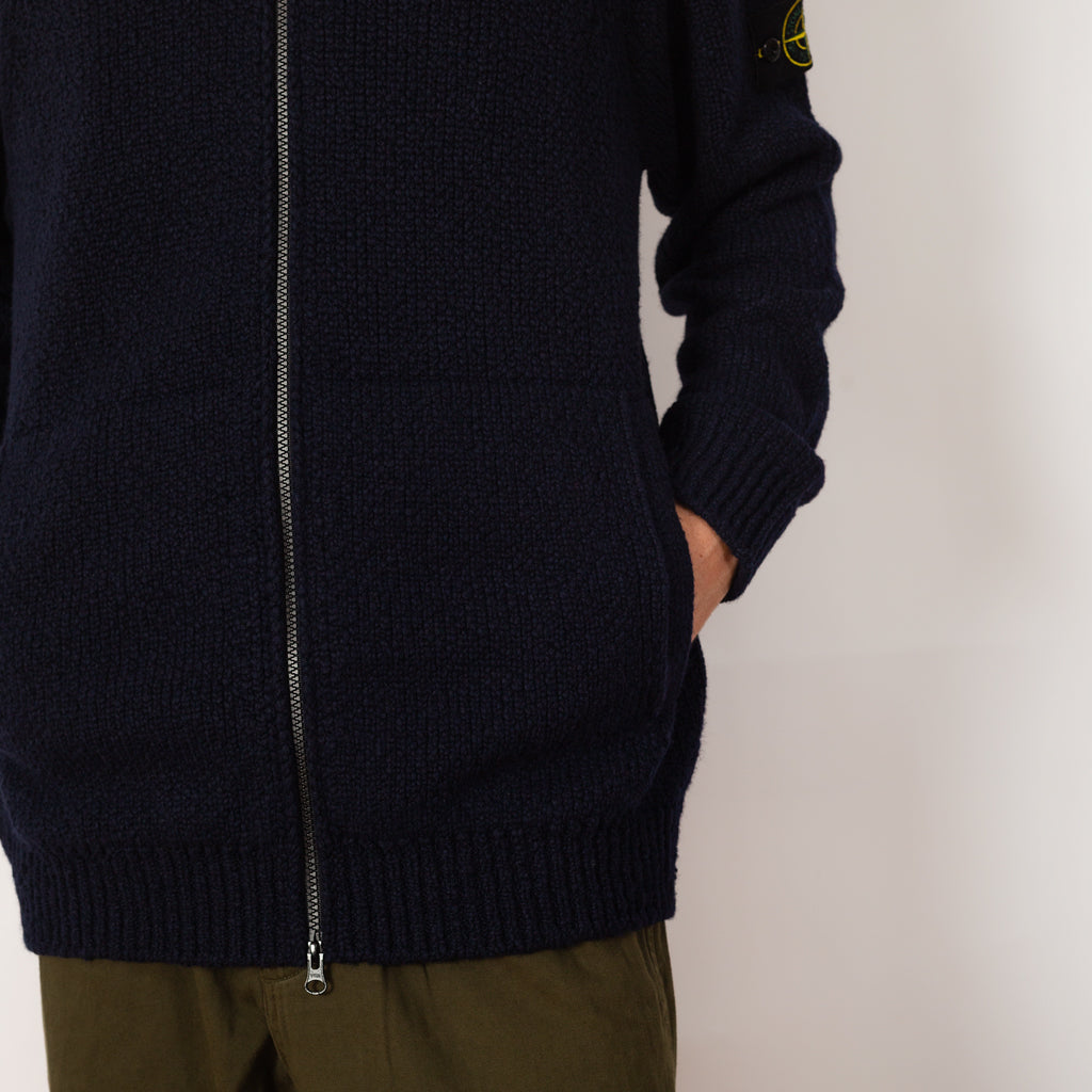 Full Zip Knit - Navy - V0020