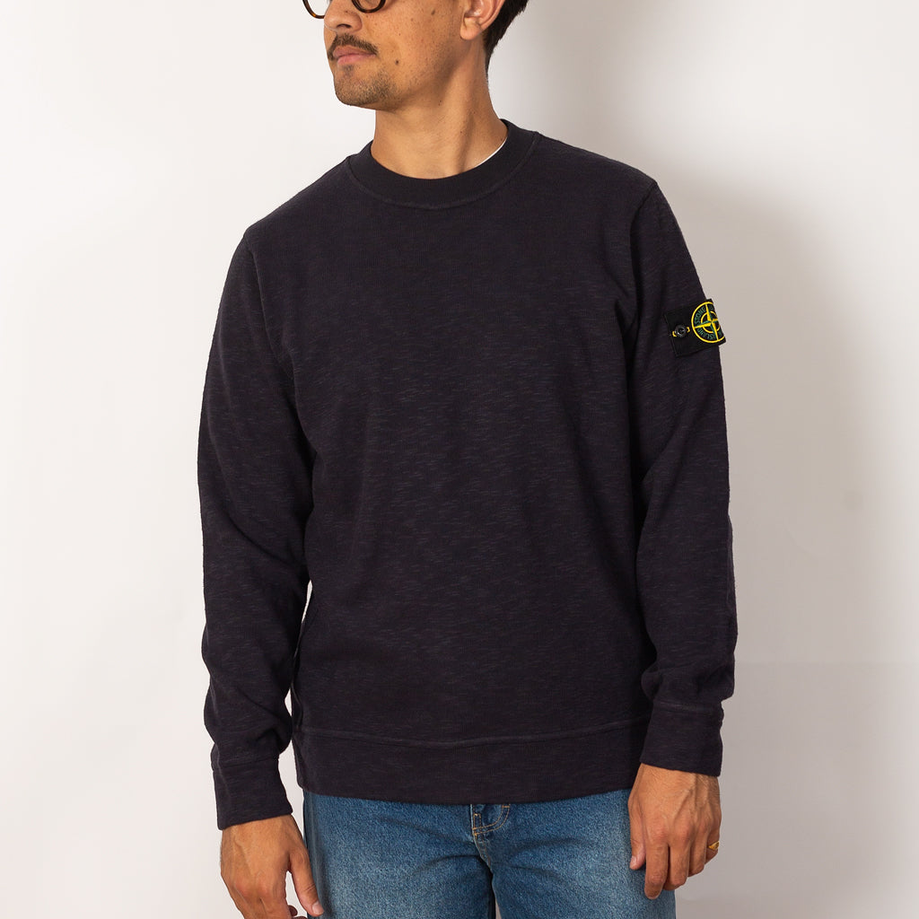 Crew Neck Slub - Ink - V0026