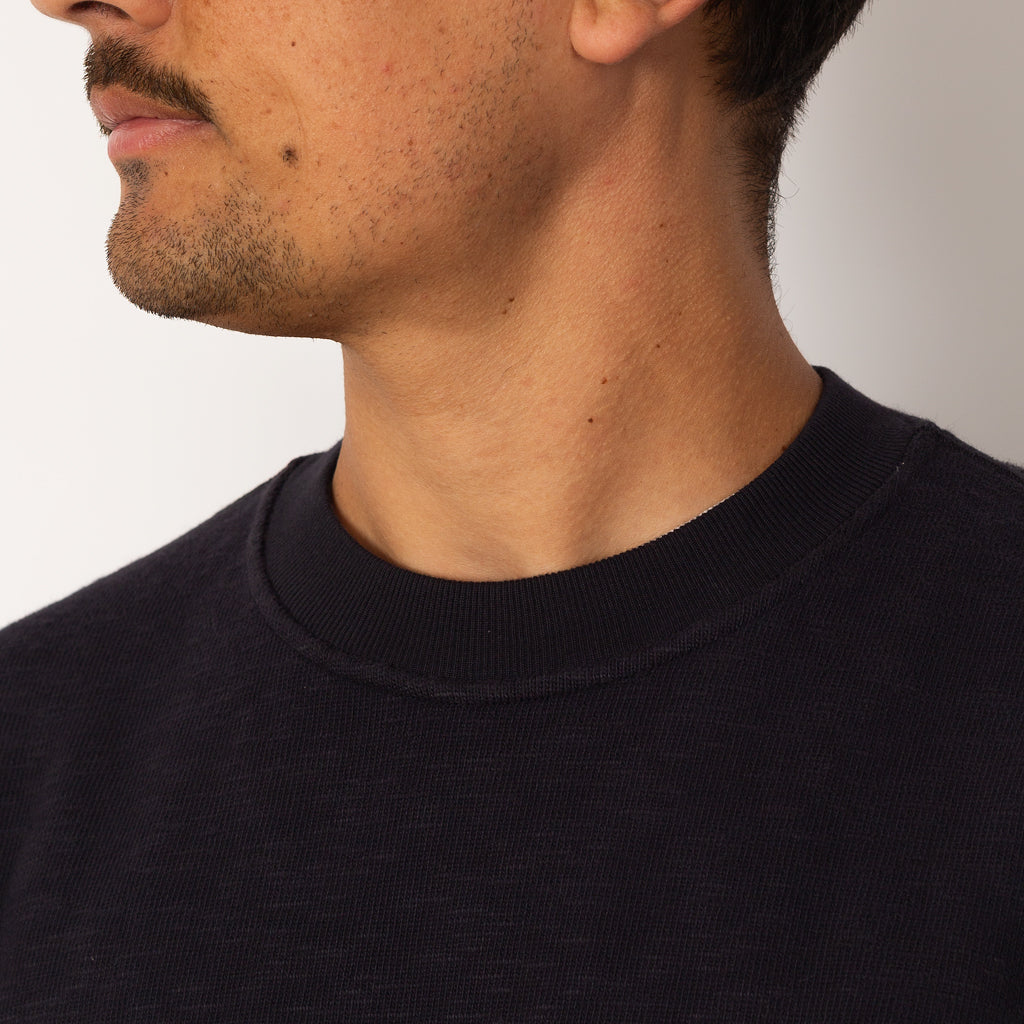 Crew Neck Slub - Ink - V0026