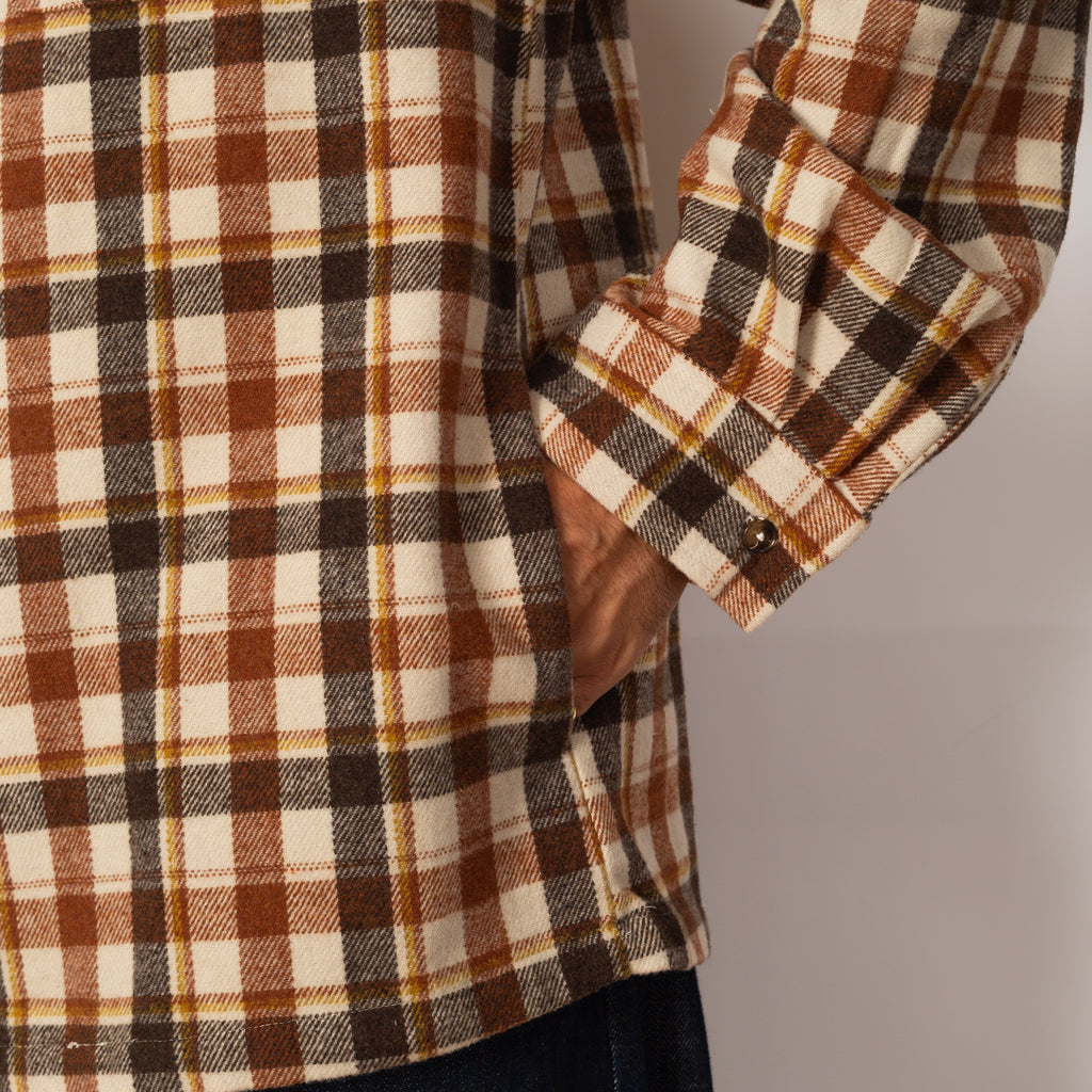Zip Shirt - Tan Plaid