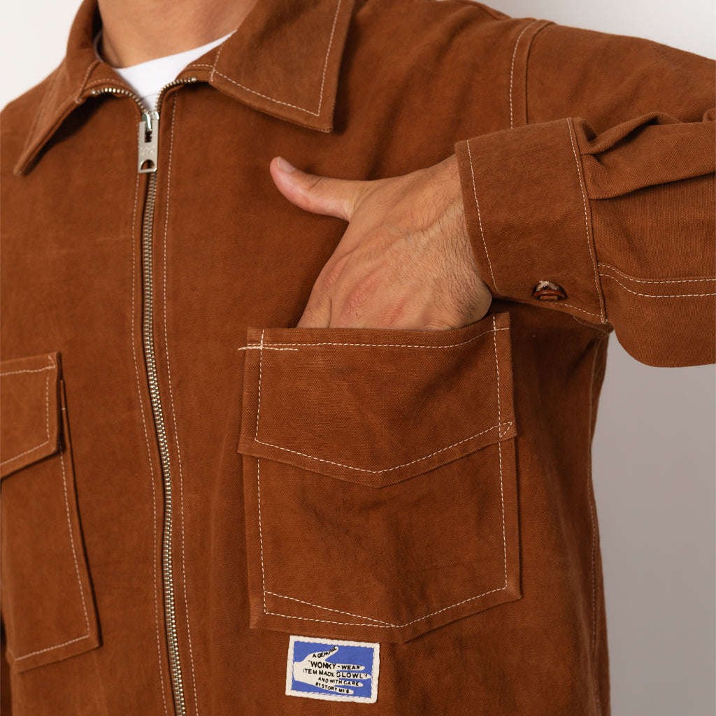 555 Jacket - Brown Wonky Wear