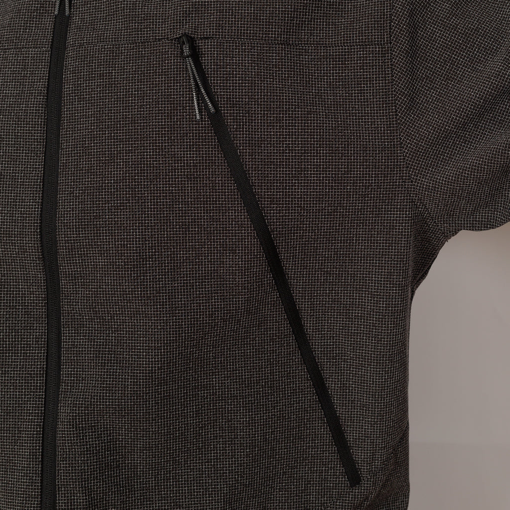 Lamon Reinforced Technical Zip Up Shirt - Black