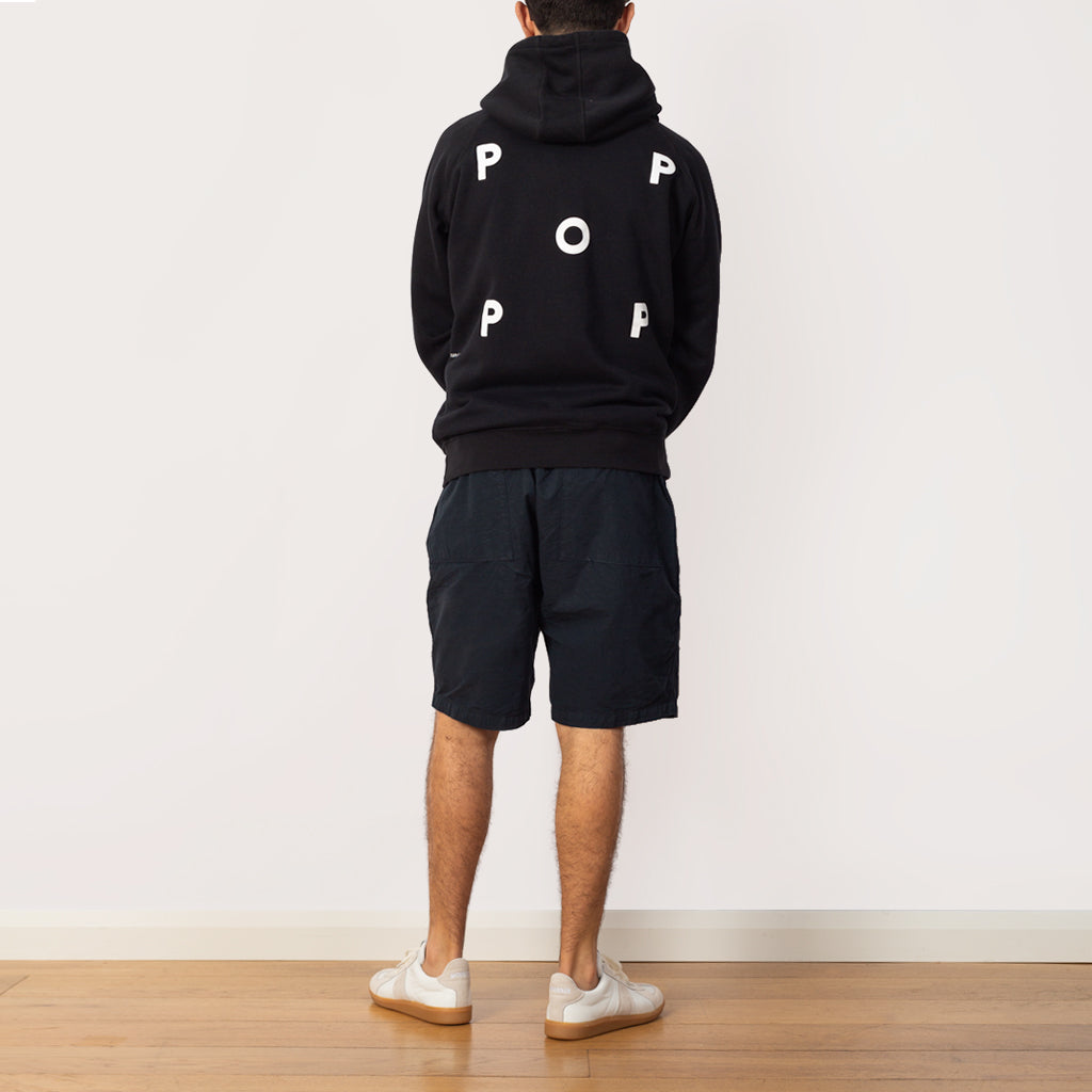 Pop Logo Hooded Sweat - Black