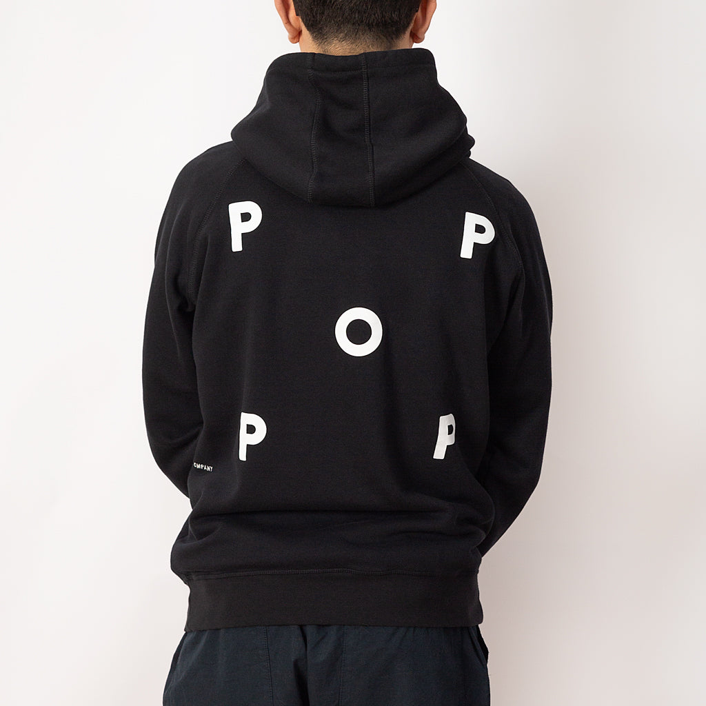 Pop Logo Hooded Sweat - Black