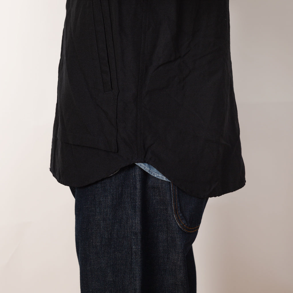 High Density Oxford Shirt Jacket - Navy