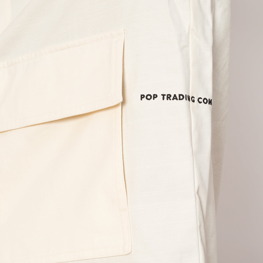 Full Button Linen Jacket - Off White