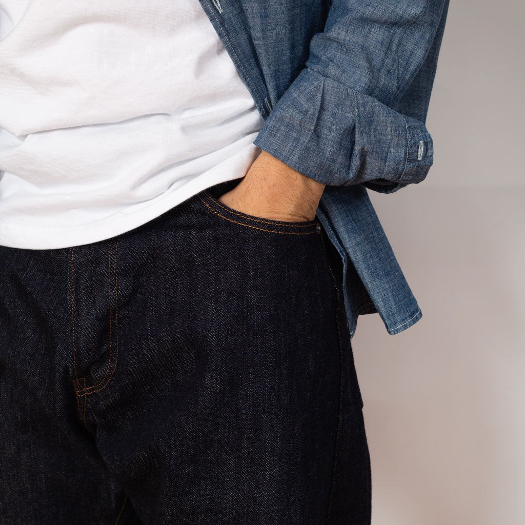 108 One Wash Loose Ankle Denim - Indigo