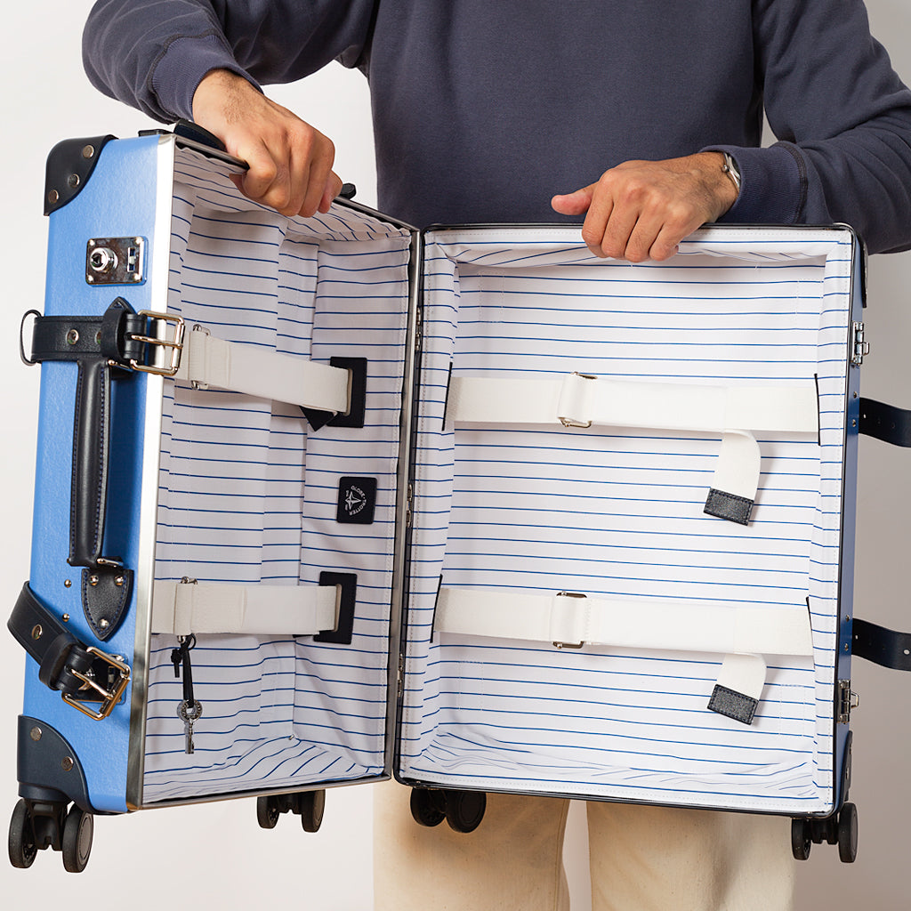 Cruise Four Wheel Carry-On Case - Royal Blue/Navy/Chrome