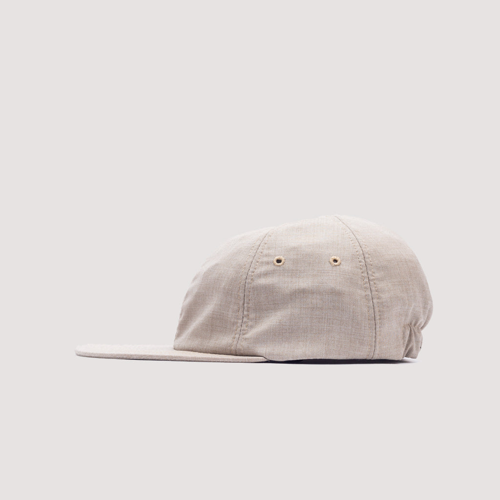 Tropical Wool 6 Panel Cap - Beige