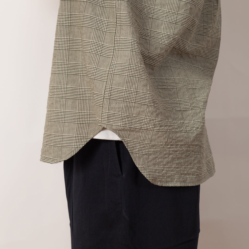 Mo Oversized Check SS Shirt - Moss Green