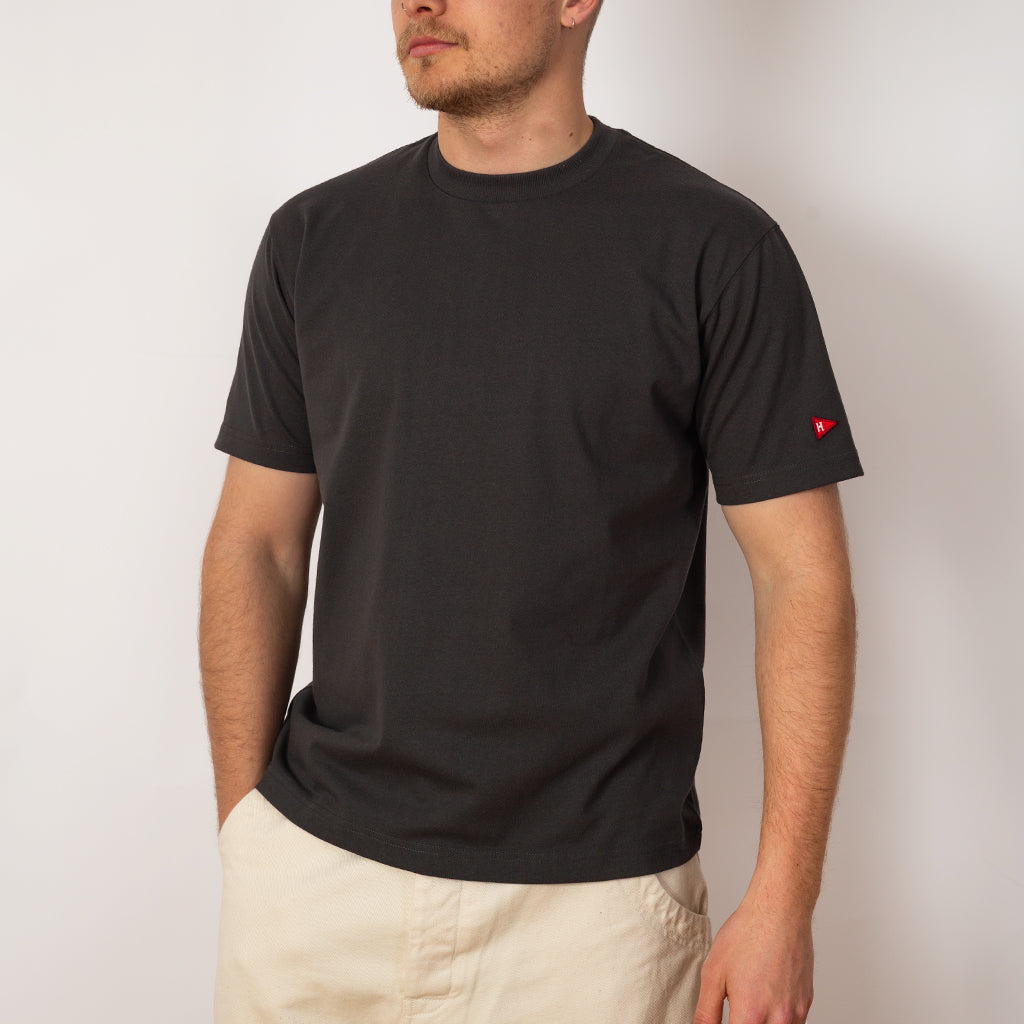 Open-End Dry Jersey Crewneck S/S - Faded Black