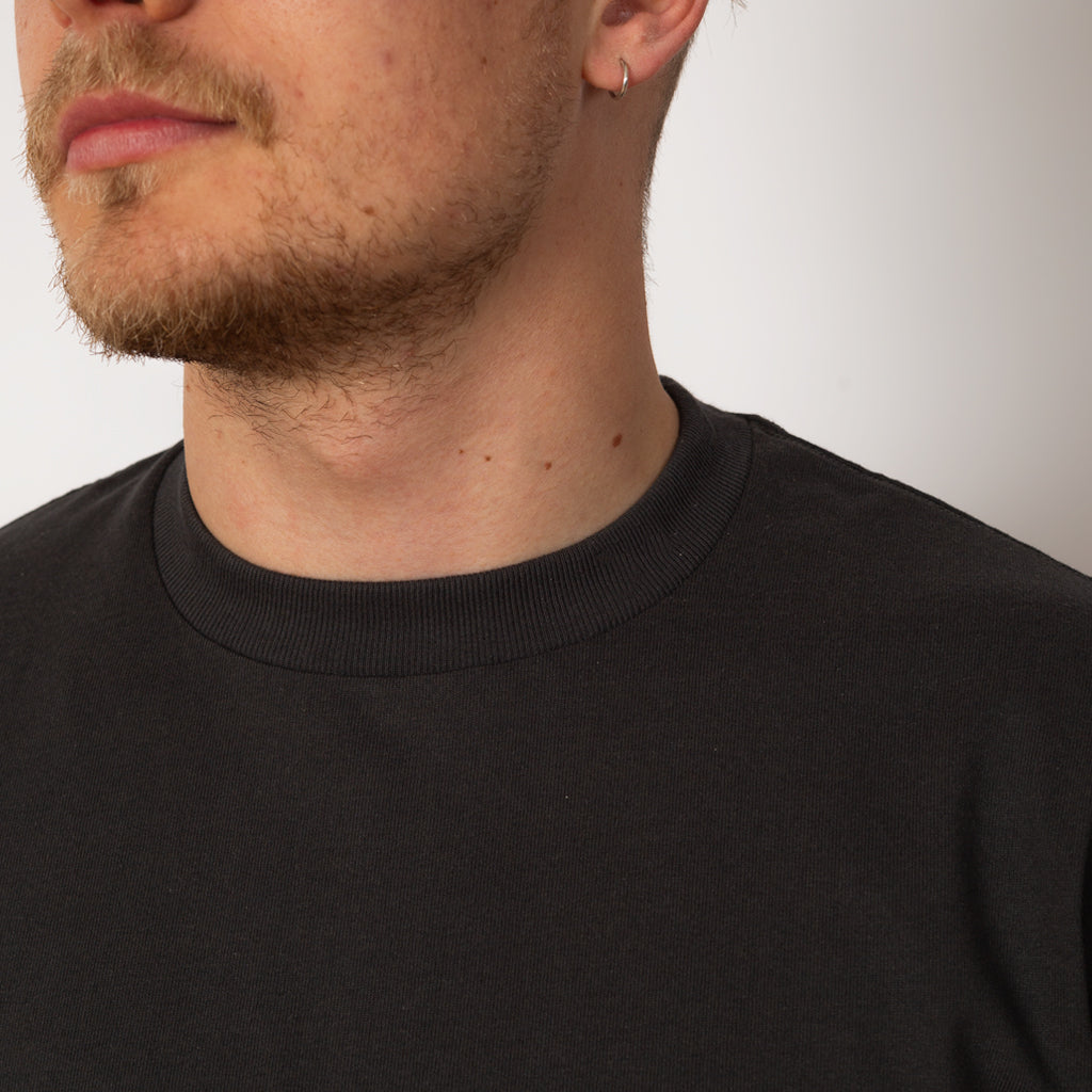 Open-End Dry Jersey Crewneck S/S - Faded Black