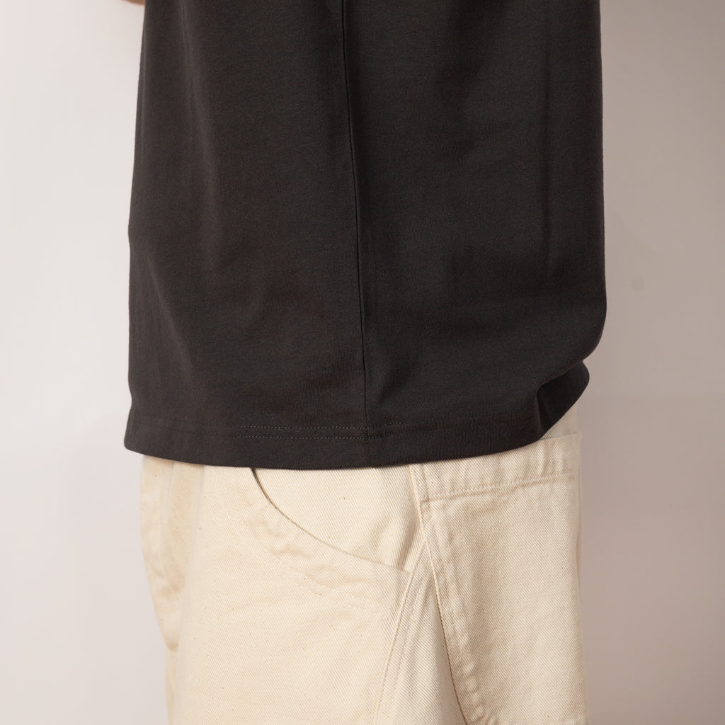 Open-End Dry Jersey Crewneck S/S - Faded Black