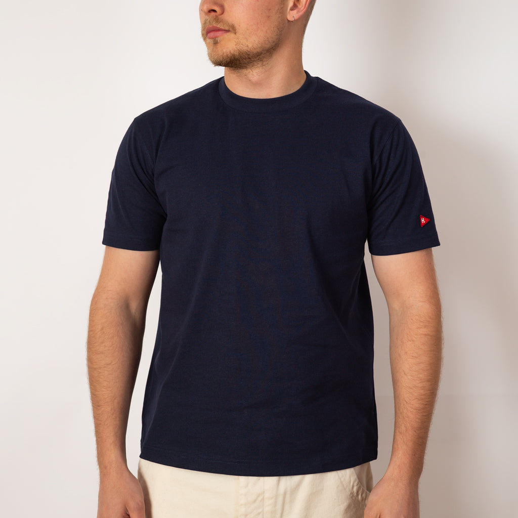 Open-End Dry Jersey Crewneck S/S - Navy