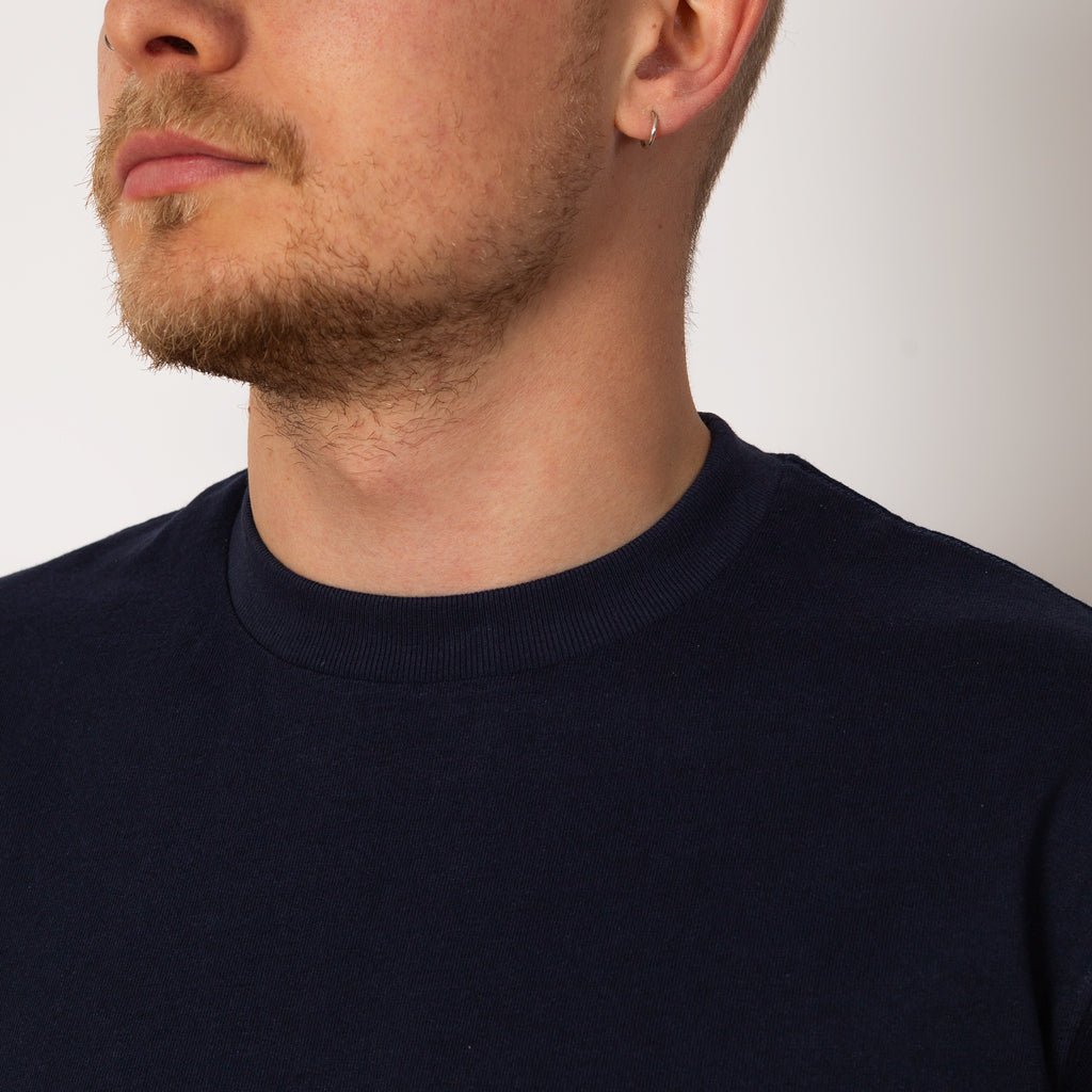 Open-End Dry Jersey Crewneck S/S - Navy
