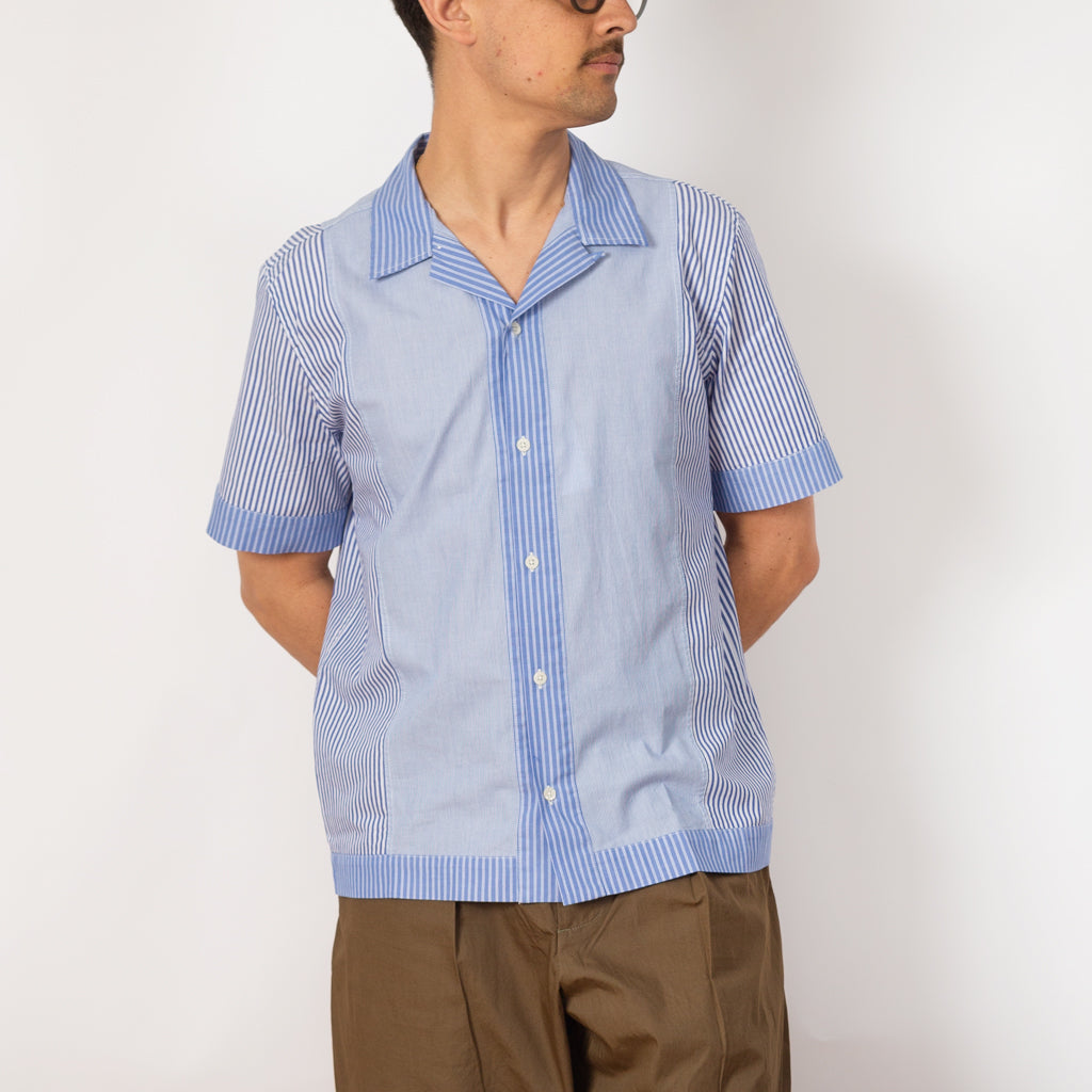 Boarder Panel Shirt - Blue/White
