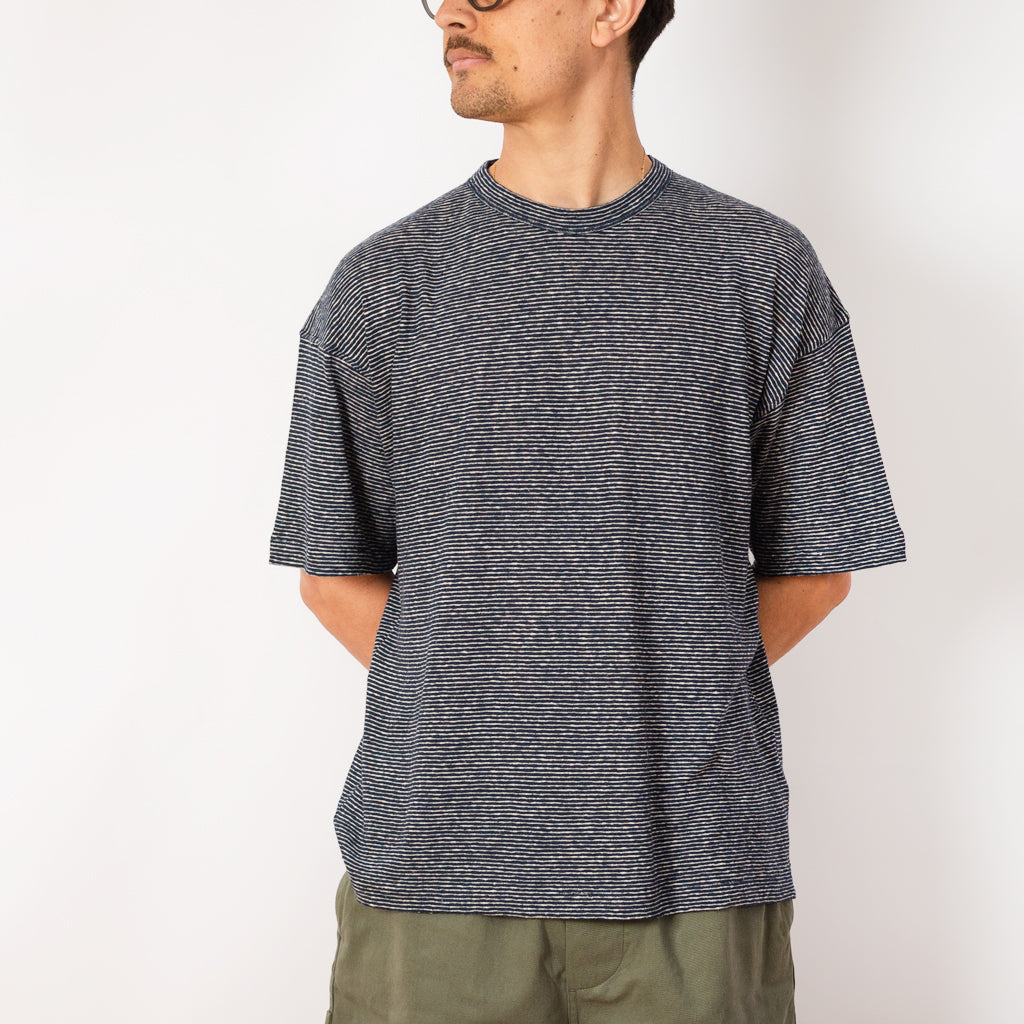 Triple T-Shirt - Navy/Ecru