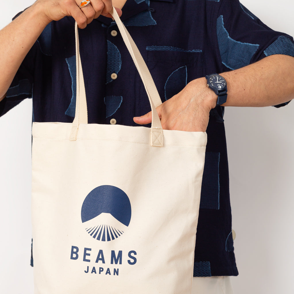 Beams Japan x Evergreen Works Tote Bag - White/Indigo