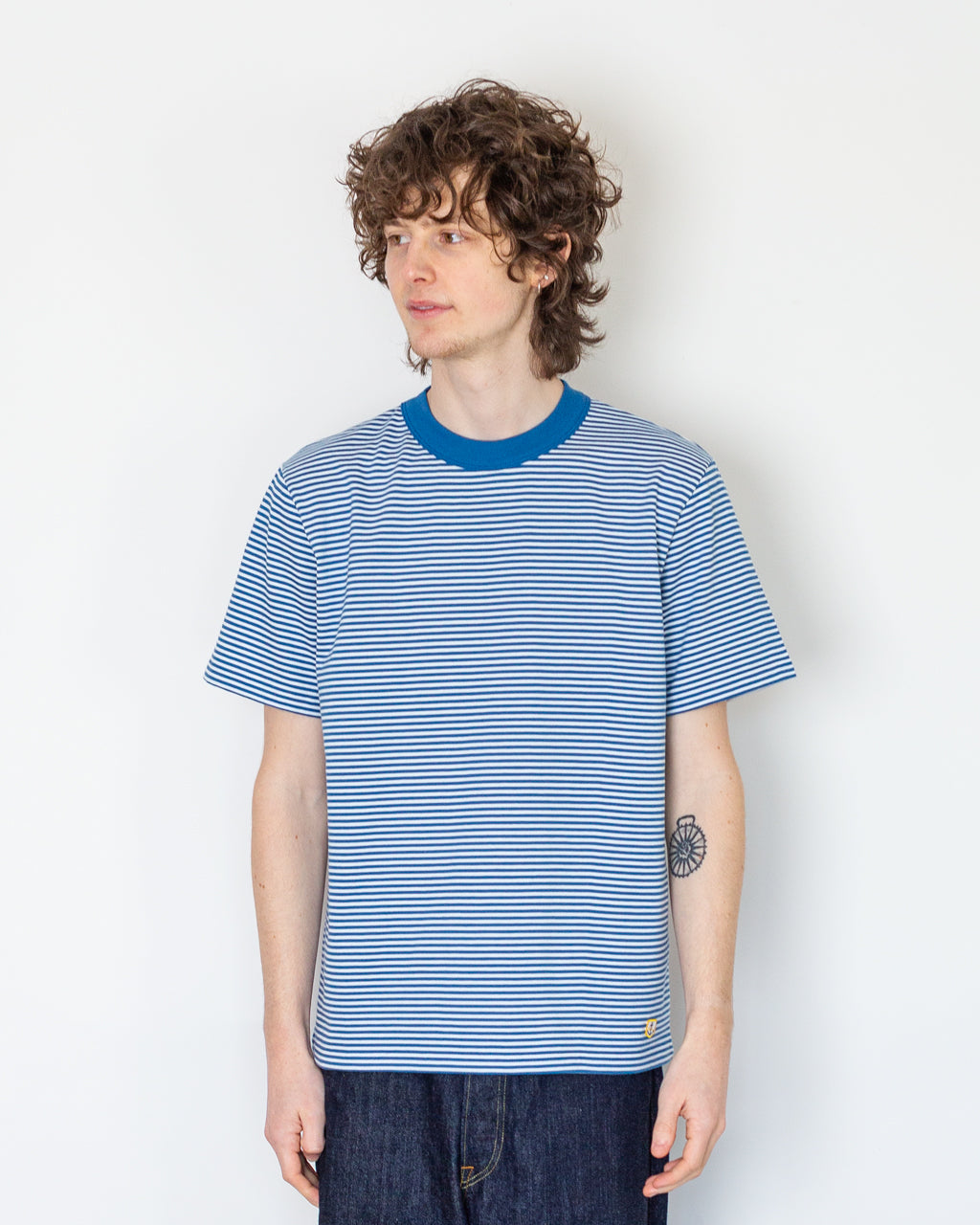 Heritage Stripe T-Shirt - Dark Blue/Blanc