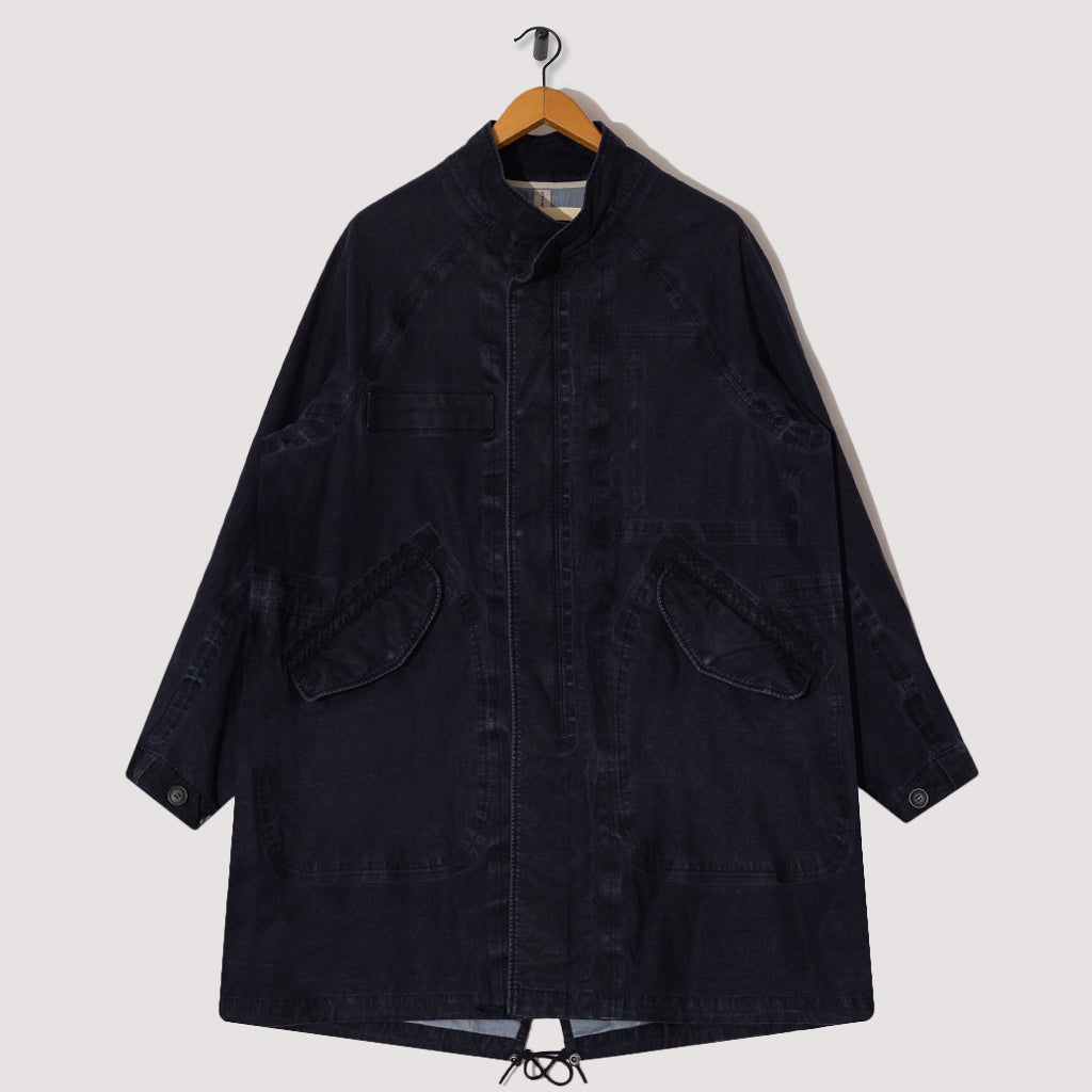Six-Five Fishtail Parka 3L Damaged - Navy | Visvim | Peggs & son 